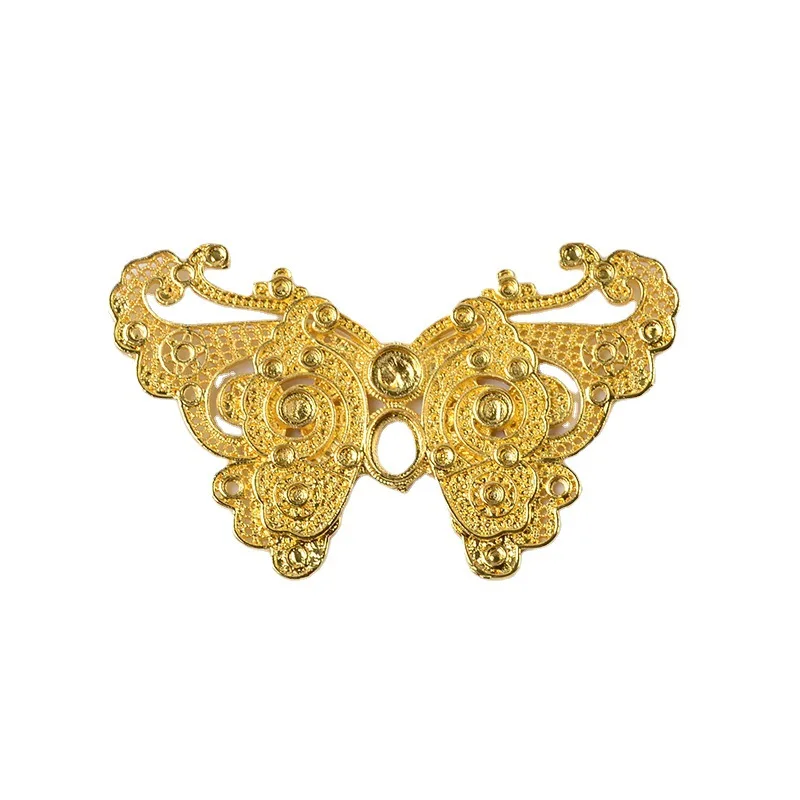 100 pieces set hollow antique new butterfly shape DIY Hanfu hair crown hairpin headdress bridal fan