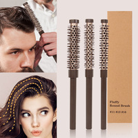 3pcs Round Comb Curly Hair Rollers Brush Set Hair Accesory Mini Volumizing Roller Combs for Styling Travel Salon Home Hair Tool