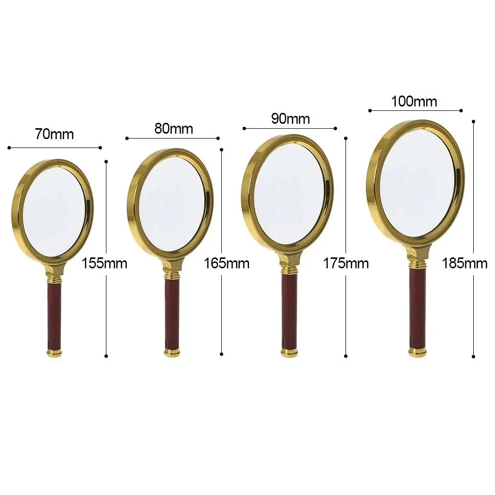 10 X Portable Handle Handheld Magnifying Glass Magnifier High-Magnification High-Definition for Jewelry Loupe 70/80/90/100mm