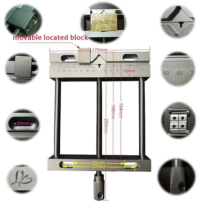 

High-Precision Small Multi-Functional Flat Vise CNC Engraving Machine Accessories Precision Horizontal Clamp