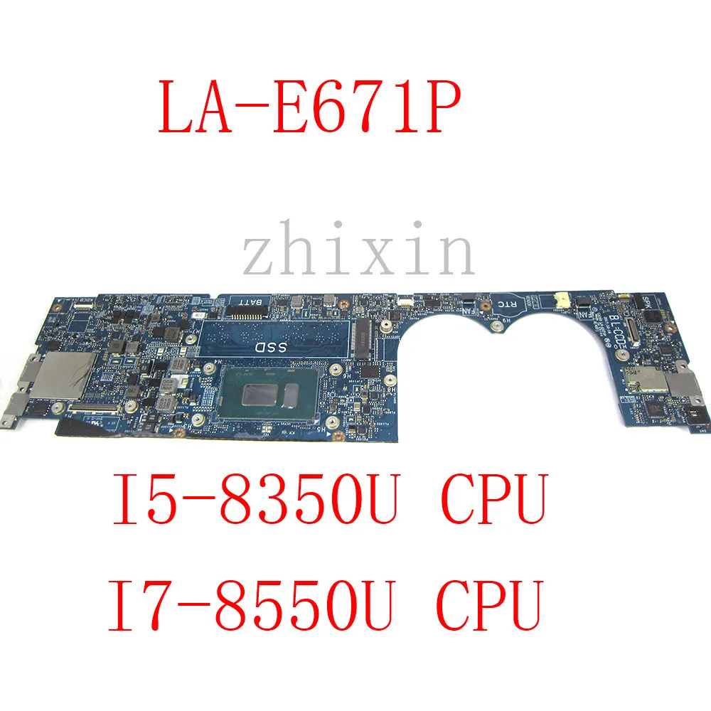 Yourui-Placa-mãe portátil para Dell, XPS 13 9370, Placa-mãe com I5-8350U, I7-8550U CPU, 8G, 16G, CAZ60, LA-E671P, CN-0W970W, CN-0JCHK7, Mainboard