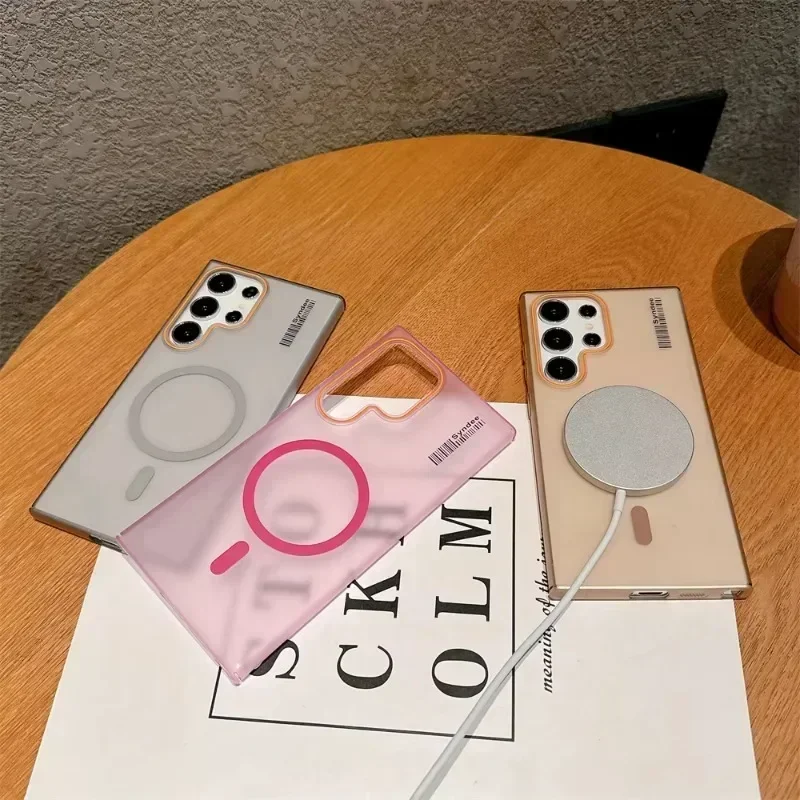 Matte Magsafe Dual-tone Shell Magnetic Hard PC ultra-thin Protective Armor case for Samsung Galaxy S25 Ultra S23 S22 S24U