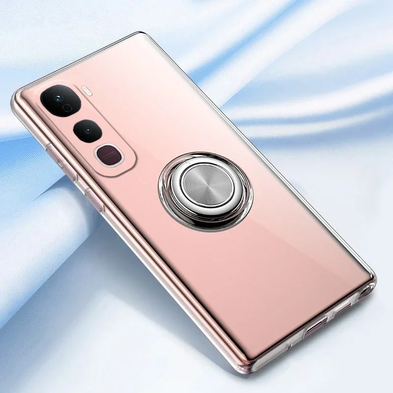 

Case For VIVO Y400 Pro Y29S Y29T 5G Car Magnetic Ring Original Clear Silicone Cover For VIVO Y400 Pro Y29T Y29S 5G Shell