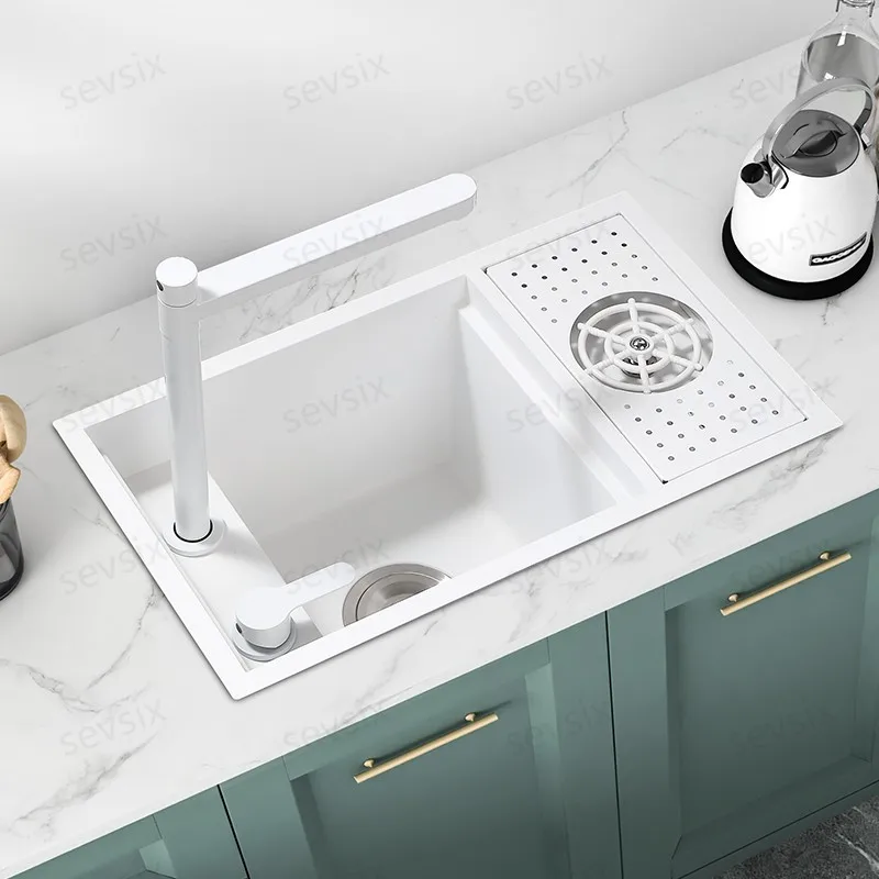 

Invisible Luxury Drop-In Sink – Professional-Grade Hidden Stainless Steel Basin with Noise Reduction Tech Scratch-Proof White
