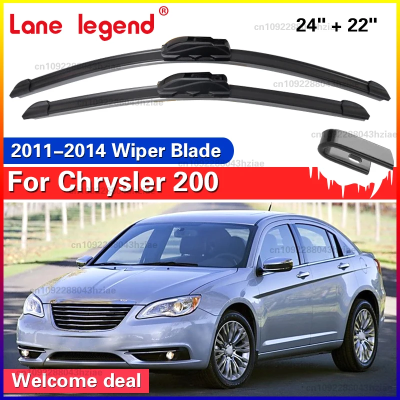 

Front Windshield Wiper Blades 2x Windscreen Window Car Accessories 24"+22" For Chrysler 200 2011 2012 2013 2014