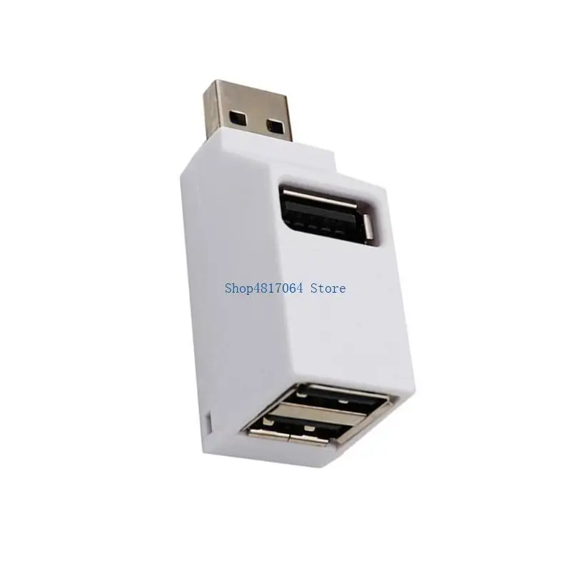 T3LB USB2.0 Hubs, 3Port Portable USB Expander USB Splitter for Laptop, Car, Tablet