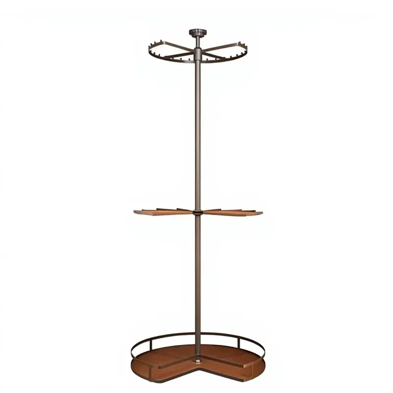 3 Tier Metal Clothes Hanger 360 Degree Rotating Freestanding Rack Foldable Adjustable Garment Organizer Space Saving Easy