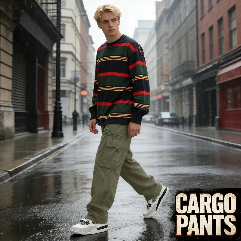 

Daily Fashionable Mens Pants High Street Trendy American Retro Versatile Style for Street Casual Work Outfit