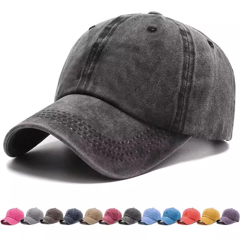 

Промытая однотонная бейсболка, винтажная регулируемая шляпа для папы для мужчин/женщин, неструктурированная/хлопковая модная простая шляпа