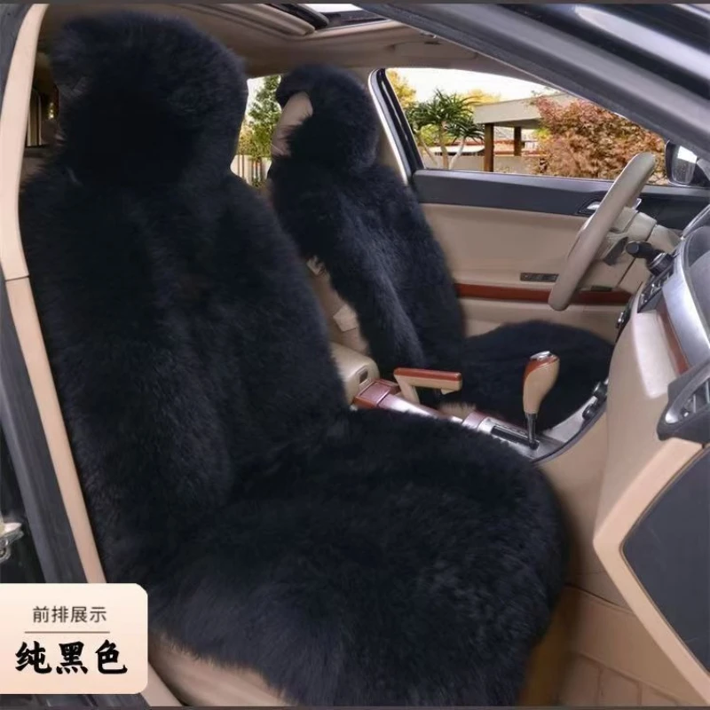 

1 пара чехлов на передние автомобильные сиденья, изолированные чехлы на сиденья из искусственного меха, милые чехлы на автомобильные сиденья, универсальные декоративные аксессуары