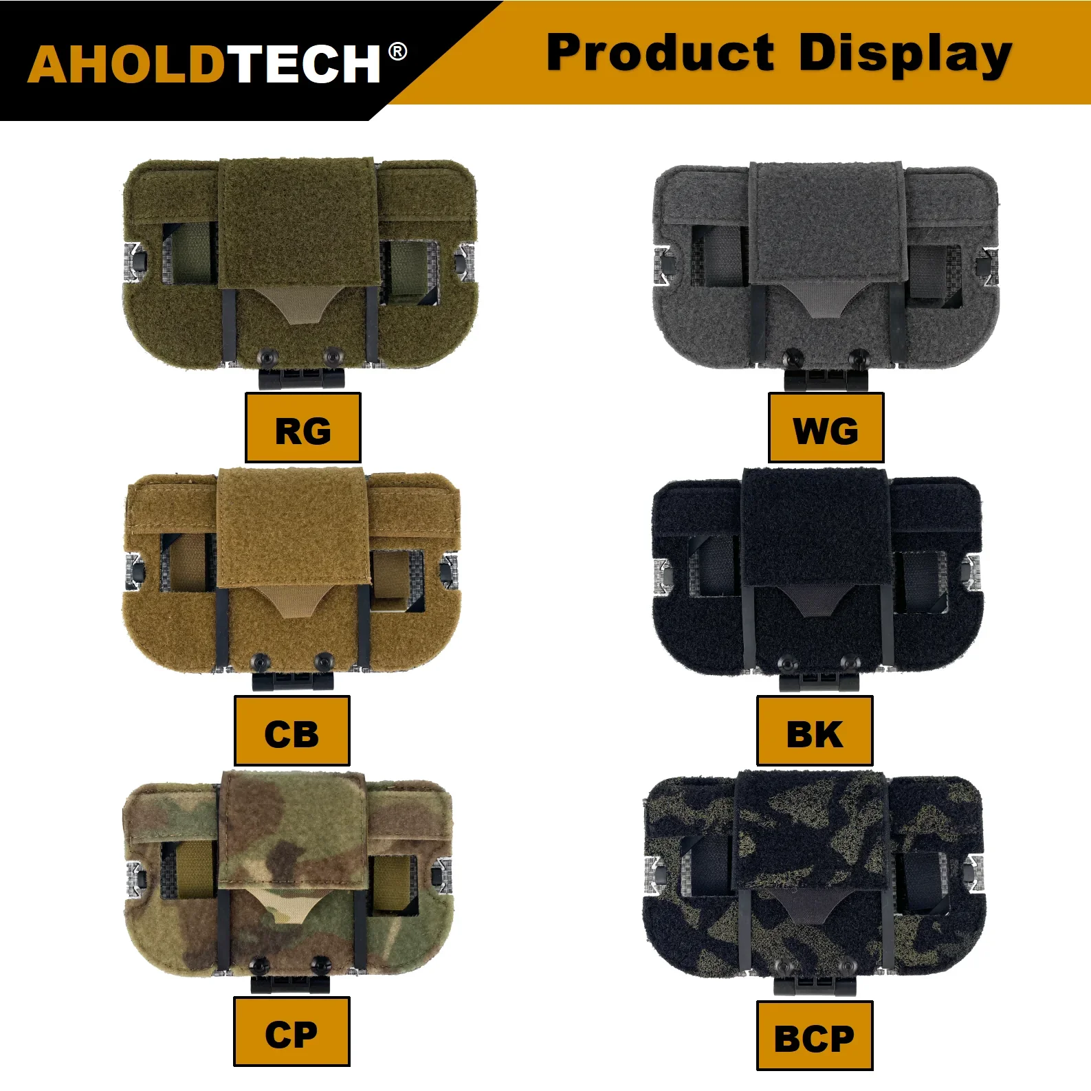 Aholdtech Lightweight Tactical Navigation Plate Chest Hanging Mobile Holder Vest Accessories Outdoor Folding Plate