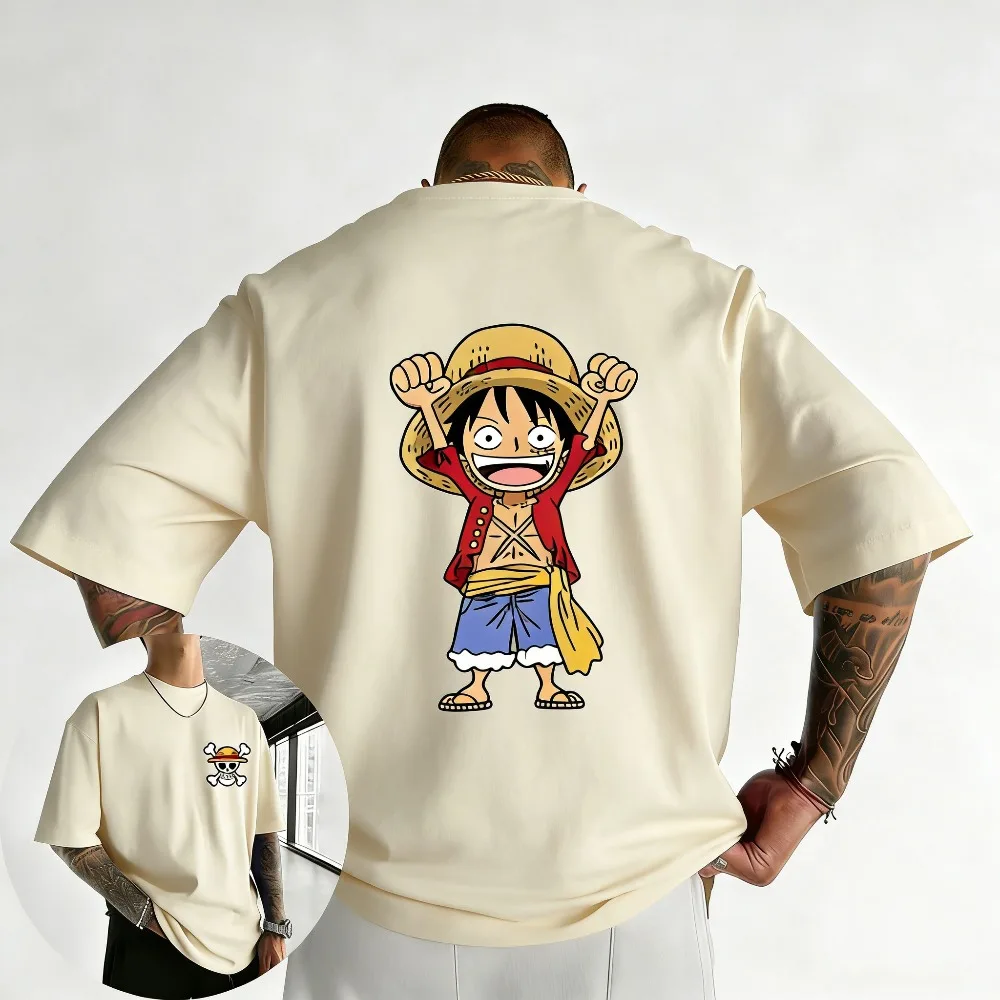 

Футболка унисекс больших размеров с аниме-принтом, повседневная, для родителей и детей, модная, в стиле Y2K, Харадзюку, уличная одежда, летняя