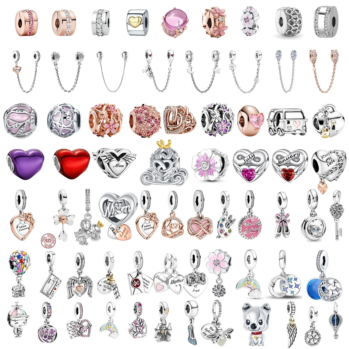 

Бусины из серебра 2023 пробы для браслета Pandora, серебро 925 пробы