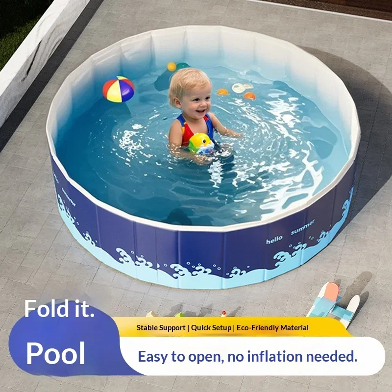 

Портативный складной детский бассейн для дома, пятислойный, утолщенный, не требующий установки, большой уличный бассейн