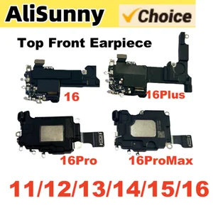 Bilashmart Top Front Earpiece Flex Cable iPhone 15 14 Plus 16 Pro Max 13 12 Ear Sound Speaker Headset fix Parts