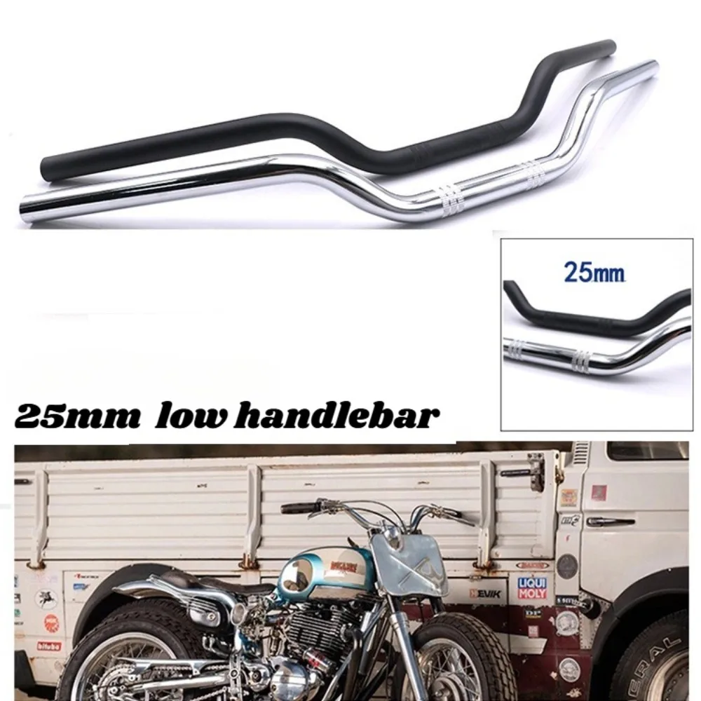 

1inch 25mm Retro Motorcycle Modified Handlebars for CG125 Steel Pipe Handlebars Harley XL883 XL1200 Handle Cruising Crown