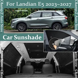 Car Sun Visor For Landian E5 NEV 2023 2024 2025 2026 2027 Anti-UV Shields Window Sunshade Windshields Sun Shade Auto Accessoires