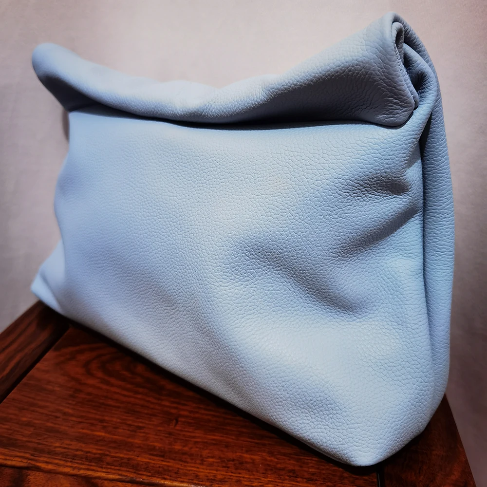 Neue Euro-Mode Gekräuselte Handtaschen Trendige Büro-Handtaschen mit Handyfächern Hochwertige Tragbare Echtleder-Handtaschen für Damen – Detail 16