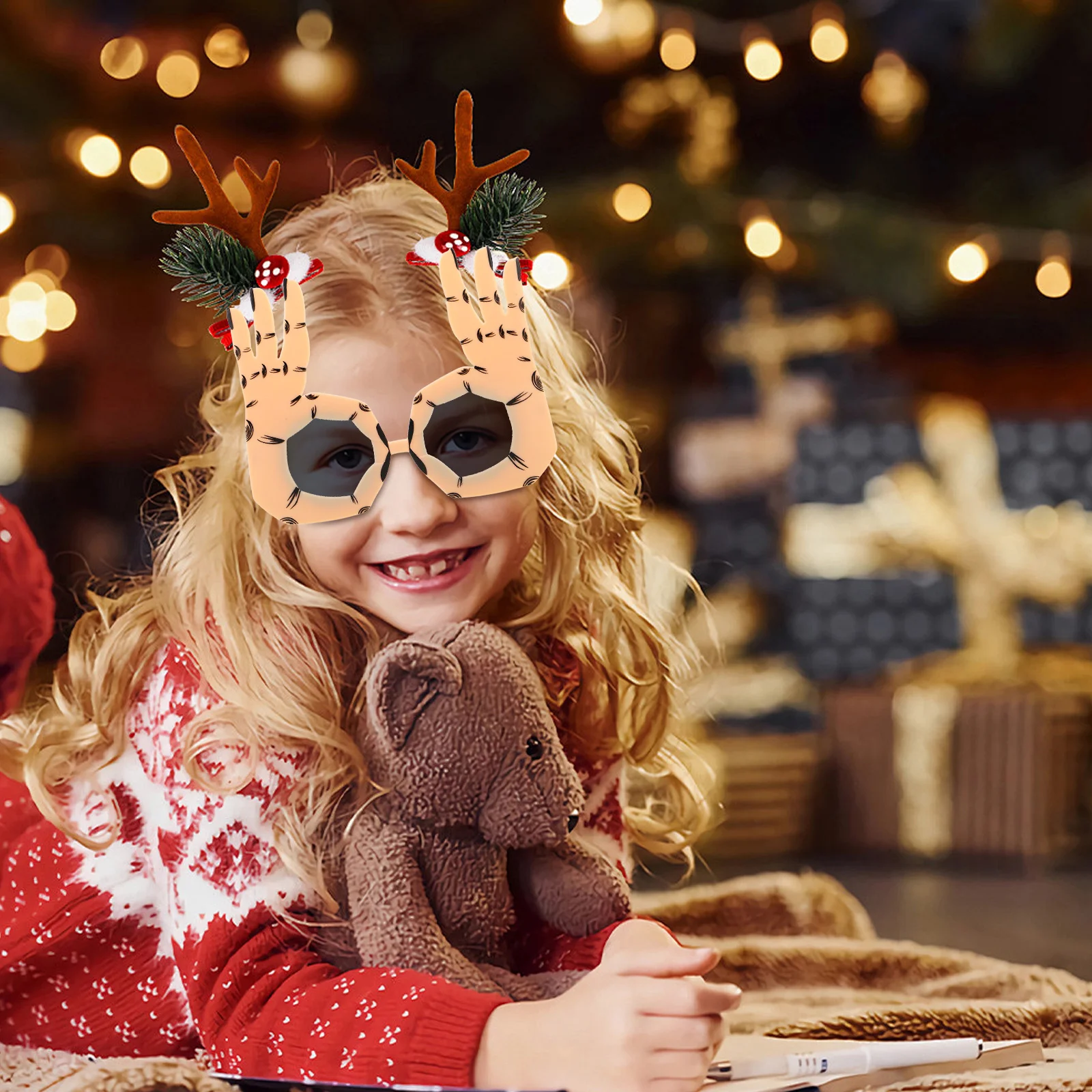 

3Pcs Party Glasses Ok Hand Gesture Sunglasses Creative Fun Eyewear for Halloween Costume Events Photo Booth Props