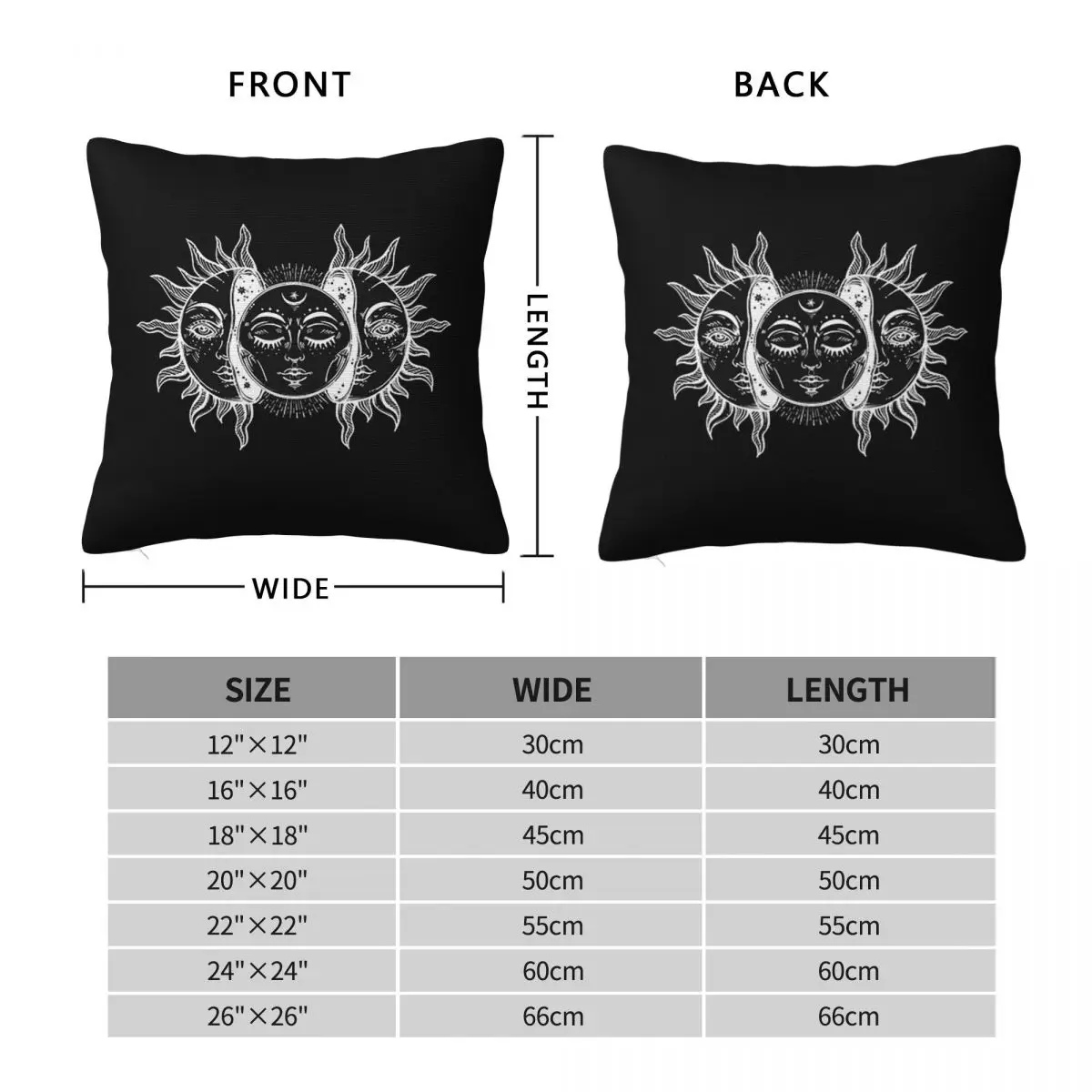 Vintage Sun And Moon Solar Eclipse Pillowcase Cushion Comfort Throw Pillow Sofa Decorative Cushions Used for Home Bedroom