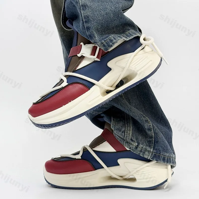 

2025 New Men Shoes New Versatile Fashion Trend Sports Casual Shoes Height Increasing Mesh Breathable Comfortable Chunky sneakers