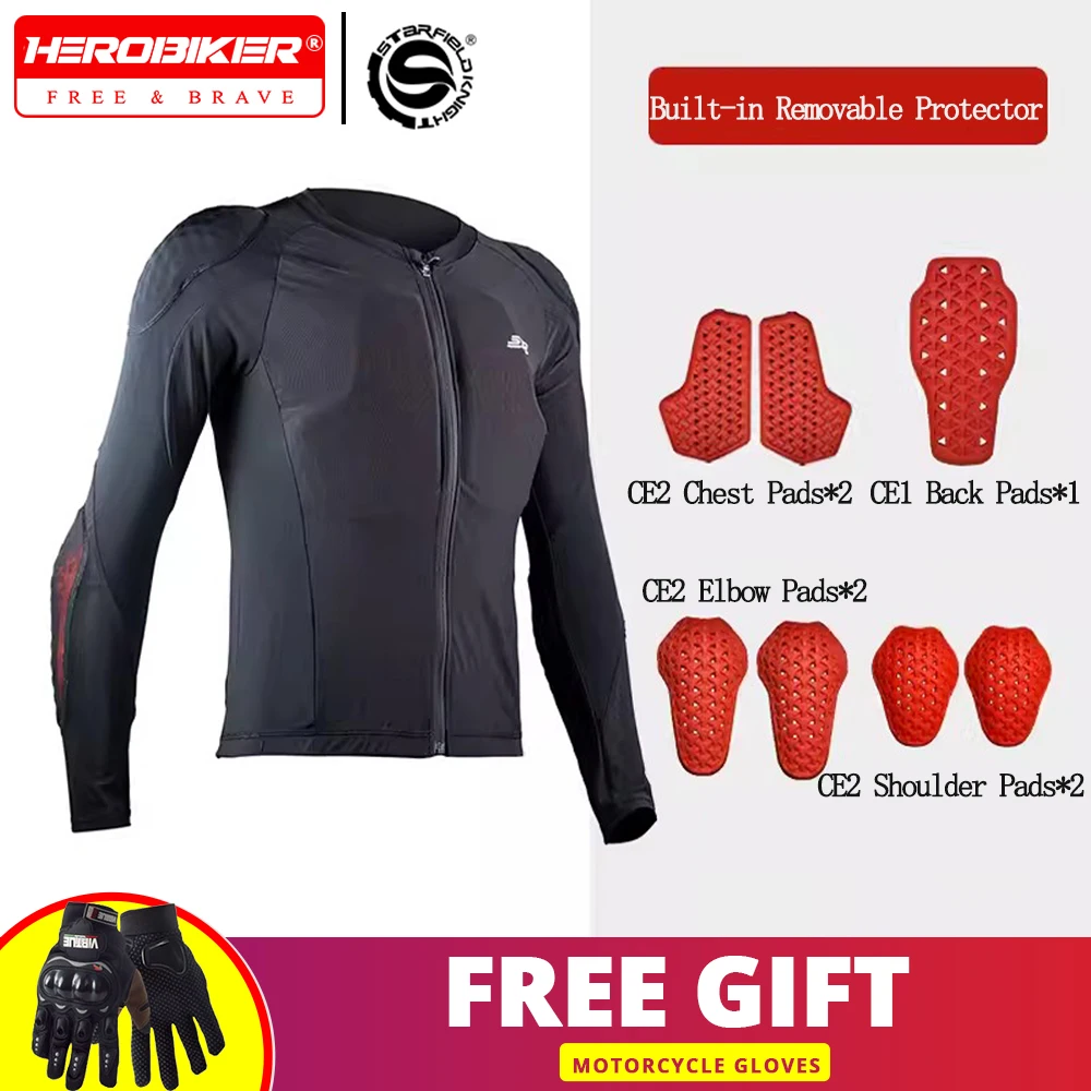 

Motorcycle Body Armor Summer Breathable Mesh Motorcycle Jacket Absorb Sweat Cycling Clothing with CE Protective Gear for Men
