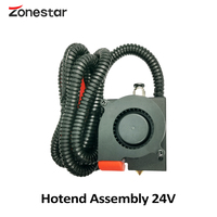 ZONESTAR One Color Hotend Assembly 3D Print Heat 12V40W 24V50W Temperature Sensor NTC100K B3950 FAN4010 FAN5015 for Z6 Z5X Z8 Z9