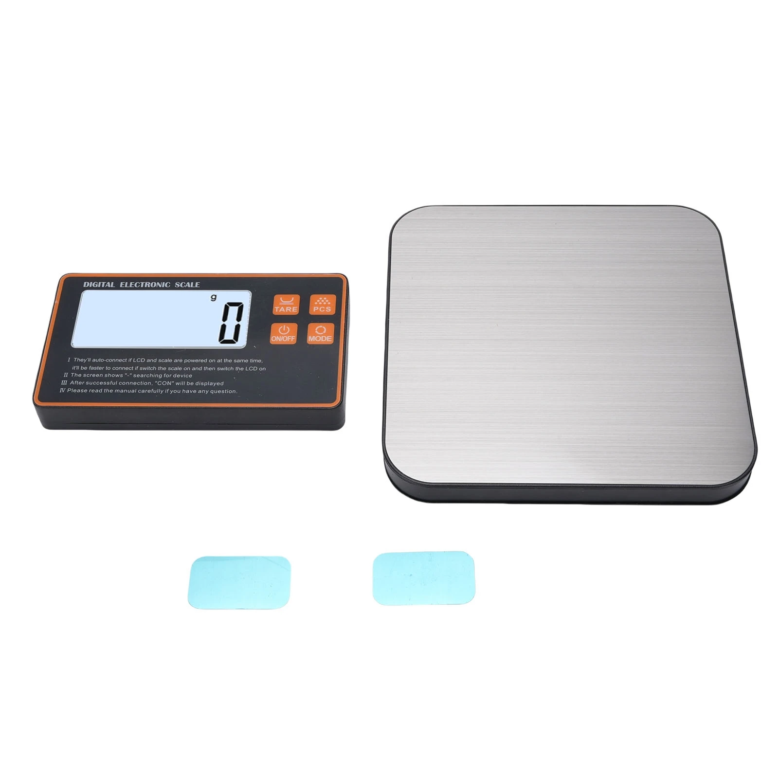 Wireless Kitchen Scale with Remote Display Stainless Steel Pan Magnetic Digital Electronic 15KG for Food Meal Prep