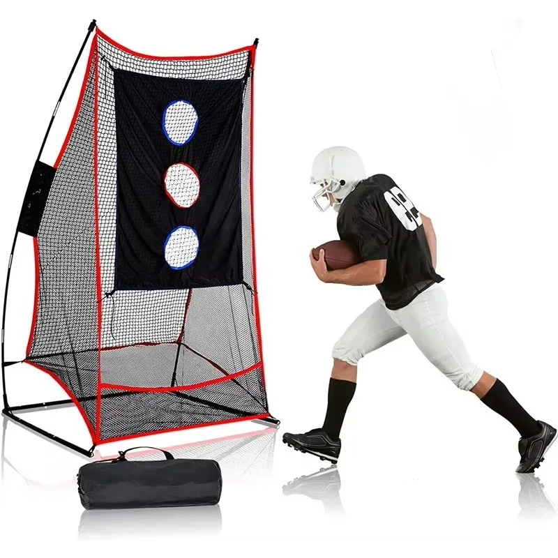Low Price 3 Holes Football Net, Football Backstop Net, American Football Trainer Throwing Net