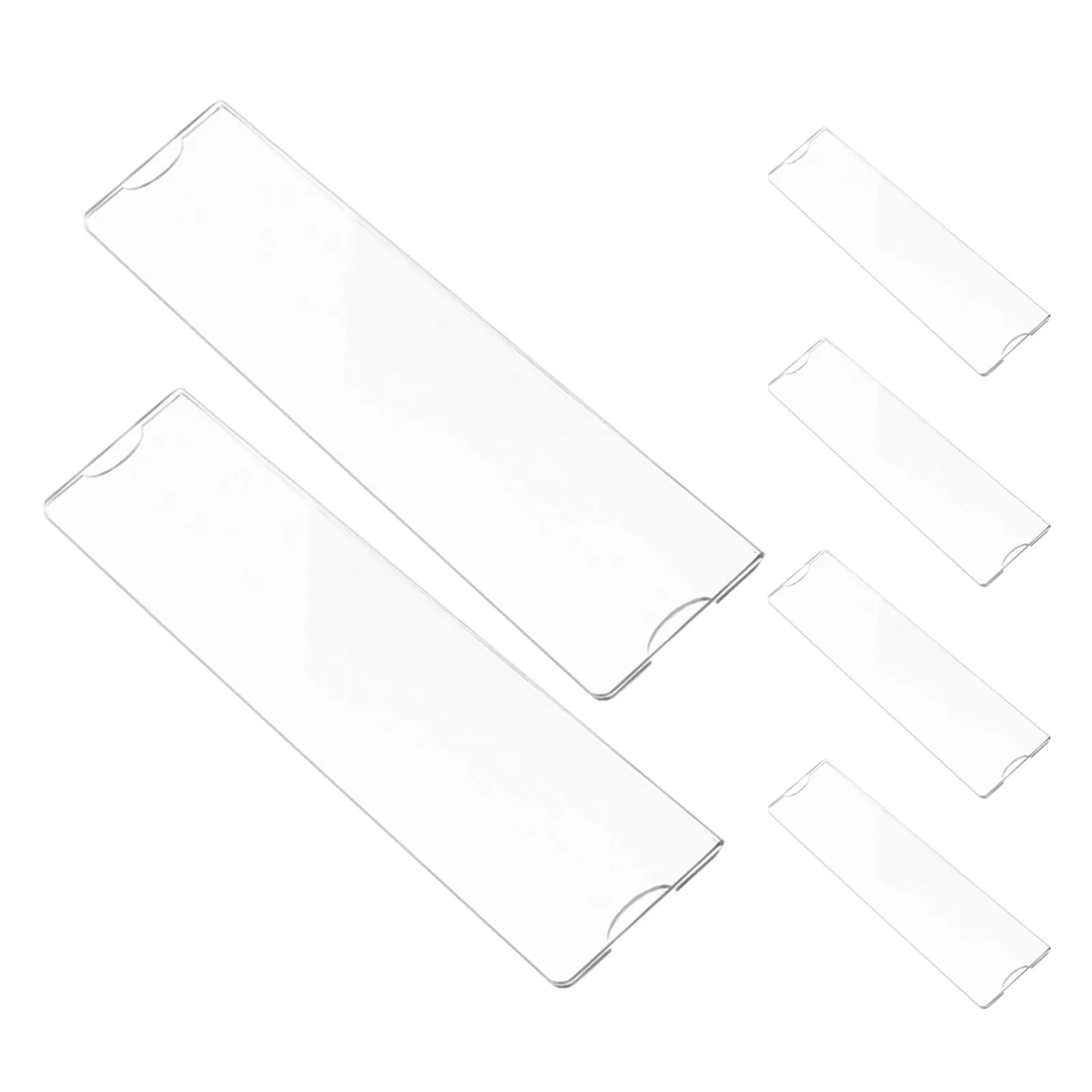 

6Pcs Acrylic Name Plate Holder Clear Transparent Wall Mount Door Name Sign Frame Office Display Holder Tag Holders for Shelves