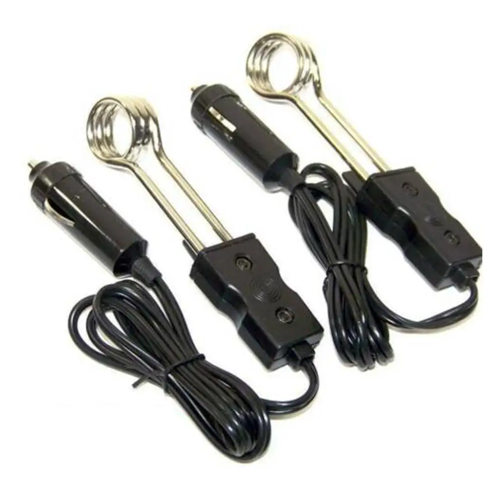  12V/24V Car Immersion Heater Mini Portable Electric Car Boiled Water Immersion Heater For Boiling Water, Coffee Or X0G7