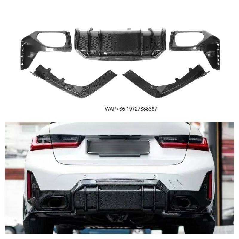 Real Carbon Fiber Car Parts FD Style Rear Diffuser Splitters for  3 Series G20 Sports LCI 2023+ G20 Diffuser