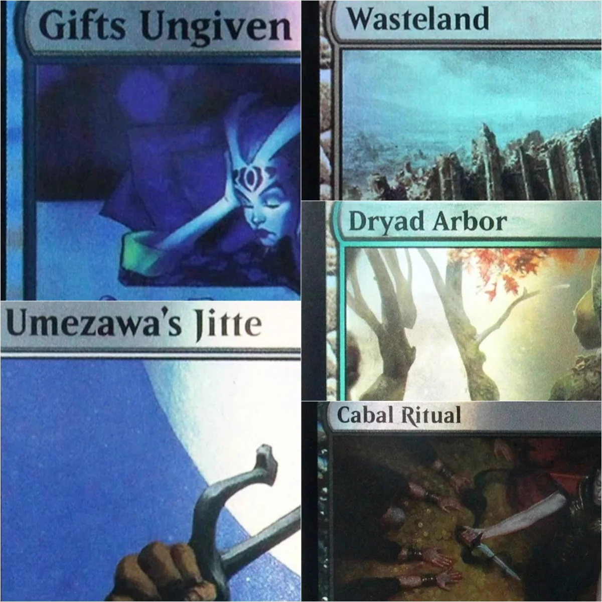 Cartes Proxy TCG de qualité supérieure « Scroll Rack/No Mercy/Rhystic Study/Umezawas Jitte» pour jeux de société et cartes à collectionner