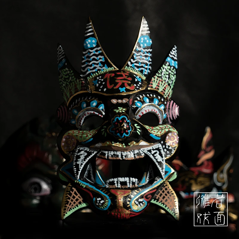 Nuo Opera Mask 260*160мм окраска по китайскому языку