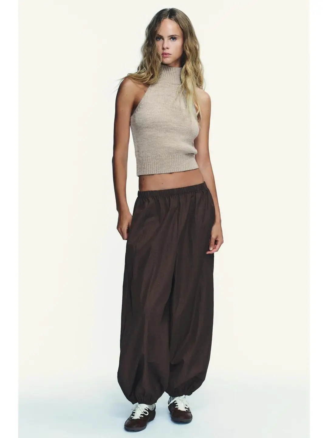 

Повседневный вязаный топ с колючками, подвесной воротник в рубчик, рабочий склад, новый осенний сарафан для женщин