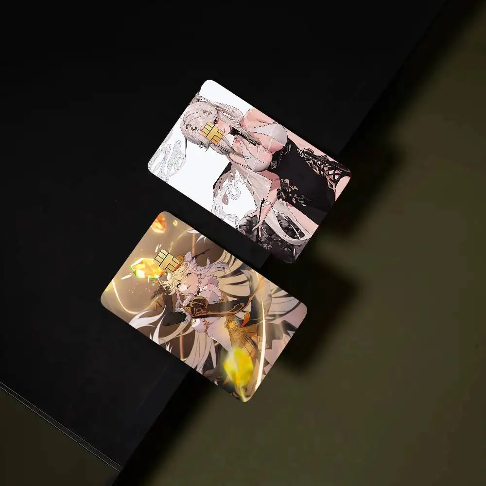Genshin Impact Ningguang Card Sticker 4Pcs Credit Card Skin Anti Scratch Bank Debit Card Decal