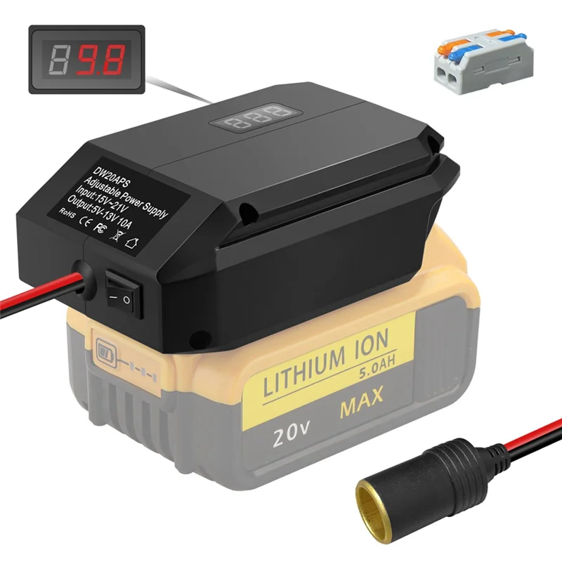 

Step Down Converter For 18V/20V To12v Power Wheels Battery Adapter Cigarette Lighter Adapter, Buck Converter-LICG