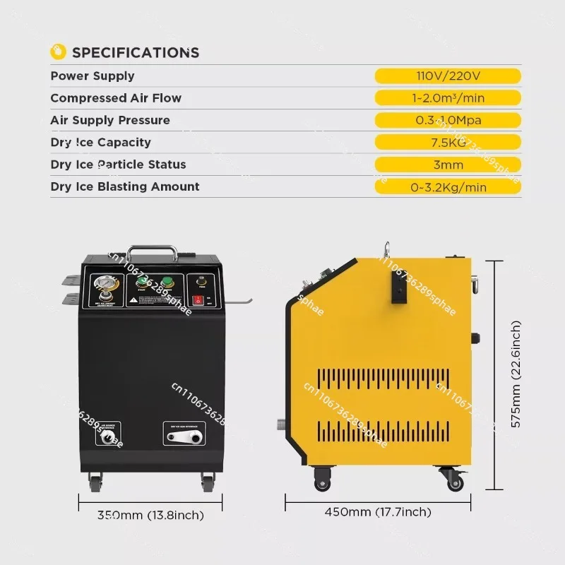 Automobile dry ice cleaning machine engine combustion chamber throttle carbon removal dry ice machine