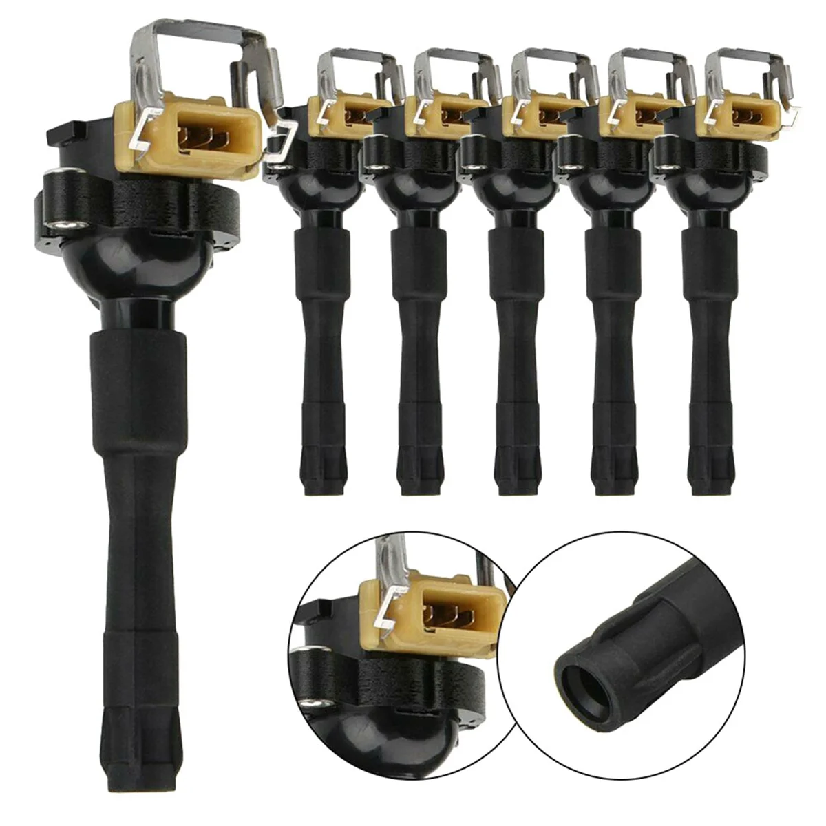 

6Pcs Ignition Coils 12131748018 UF354 UF300 for BMW 323I 325Ci E46 E39 X5 E36 325 330 V6 V8