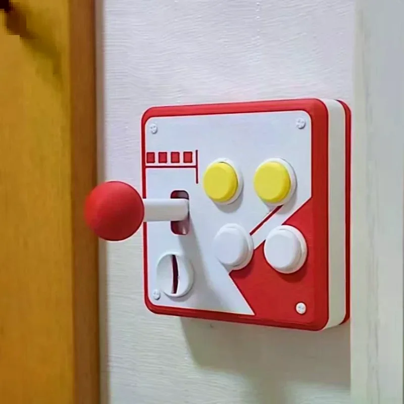 Arcade Game Joystick Wall Light Switch Panel Retro 80s Vintage Decor for Gaming Room Bedroom Party Decoration