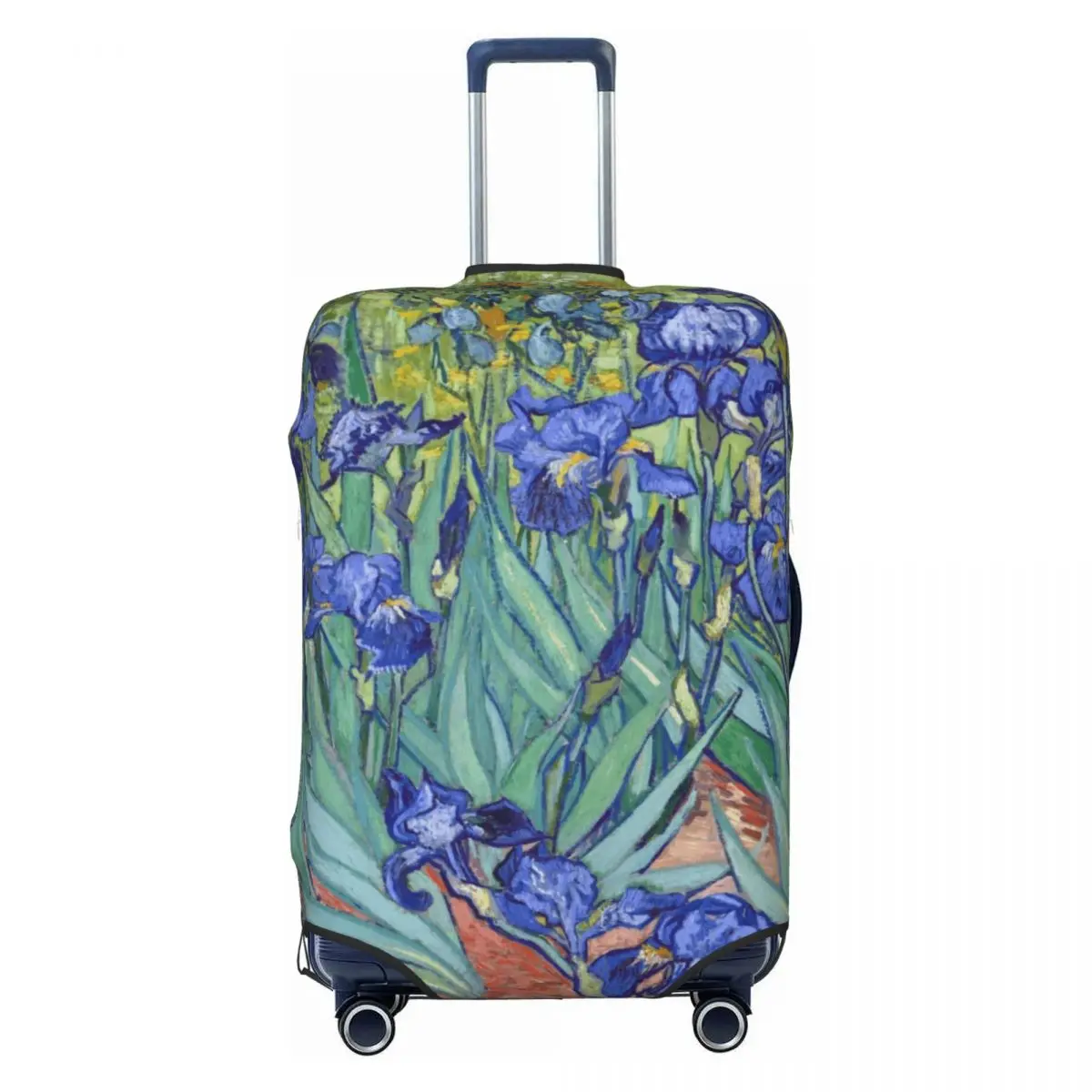 

Funny Irises By Vincent Van Gogh Luggage Cover Protector Dust Proof Art Flowers Painting Travel Suitcase Covers