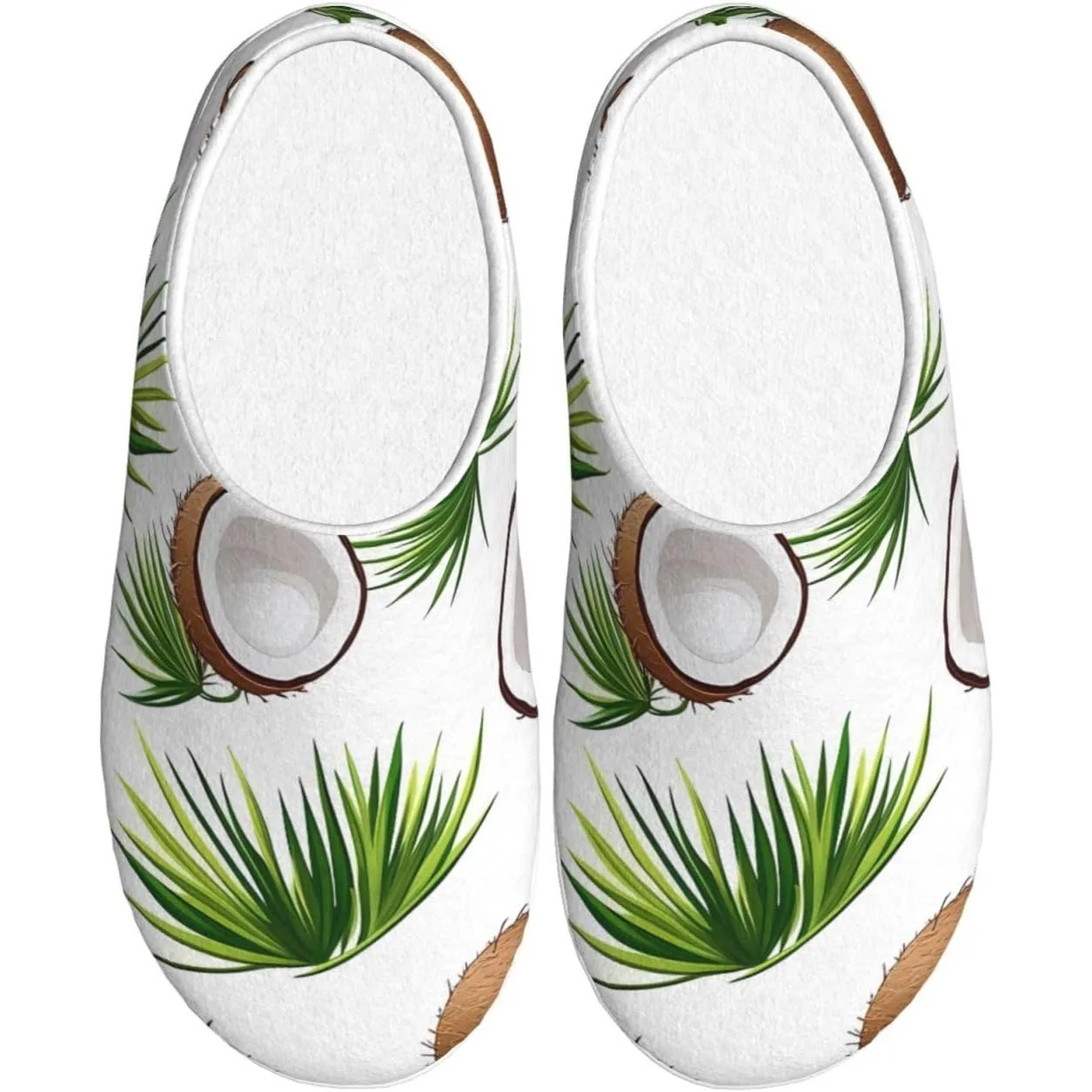 

Женские уютные тапочки Coconuts Palm Leaves, домашние и уличные домашние тапочки из мягкого хлопка с противоскользящей подошвой