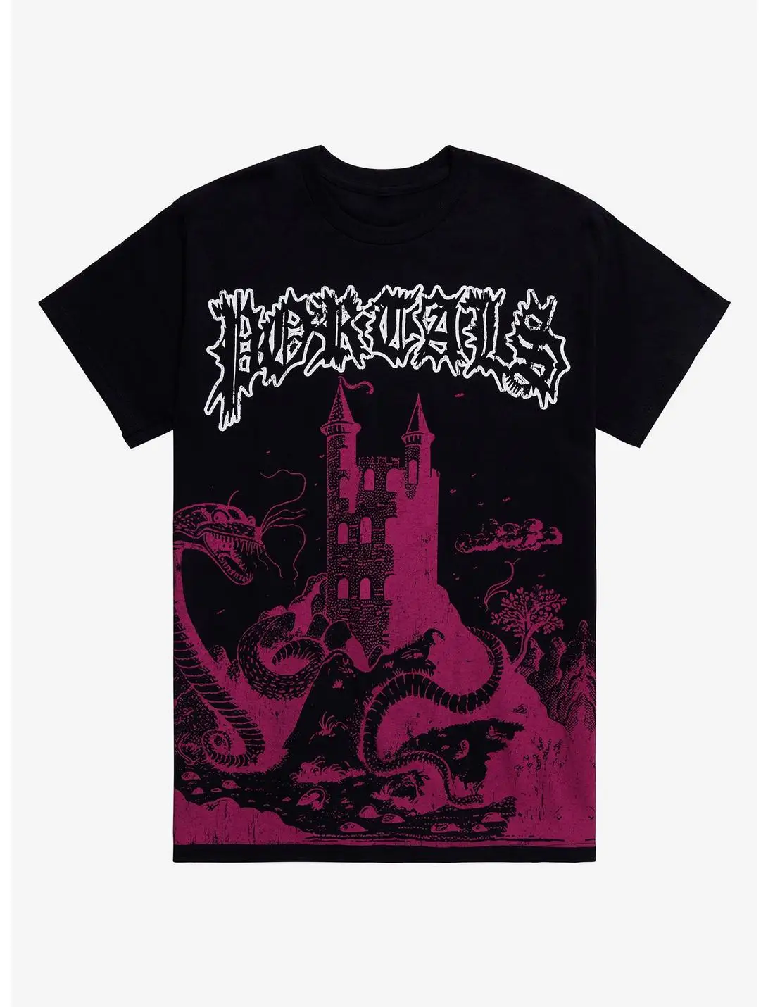 Nuovo arrivo muffin marticli Dragon Castle T Shirt donna Street Tshirt Gothic Mens T-Shirt estate manica corta Tshirt