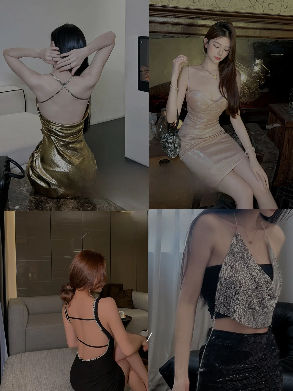 

BaZong Collection 5 Sexy High Waist Sequin Wrap Dr Women's Dr Spring Summer Autumn Winter H-ape Zipper Closure Gown