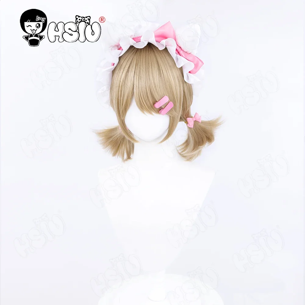 باروكة Lisa تأثيري ، هوية اللعبة V ، كتان قصير HSIU ، شعر مستعار ذهبي ، شعر مستعار اصطناعي ، قبعة ، Emma Beard Woods ، 35 #4