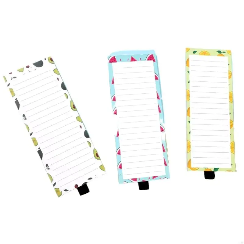 U2JE Magnet Botontepad Press Pad для продуктового списка холодильника, продуктовые блокноты с фруктами, блокноты, широко