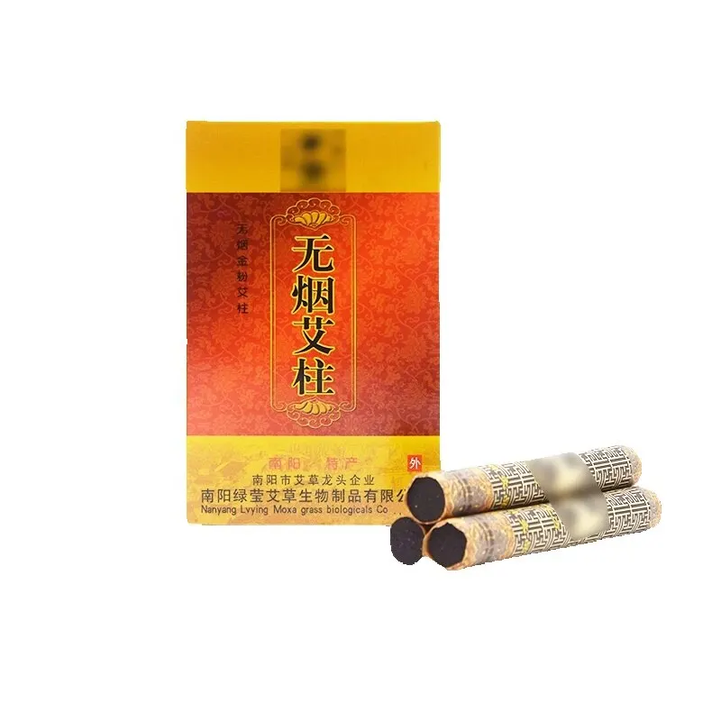 14mm*110mm Smokeless Moxa Roll Rolls Stick Traditional Chinese Acupuncture Massage Moxibustion Roller Mugwort Artemisia Box