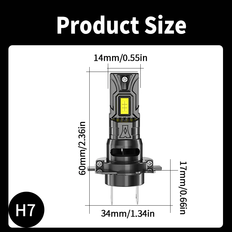 1/2PCS Motorcycle H7 LED Headlight Bulbs For Honda CB500X CBF600 CBR125R CBR300R CBR500R CBR600RR NC750X RVT1000R High/Low Beam