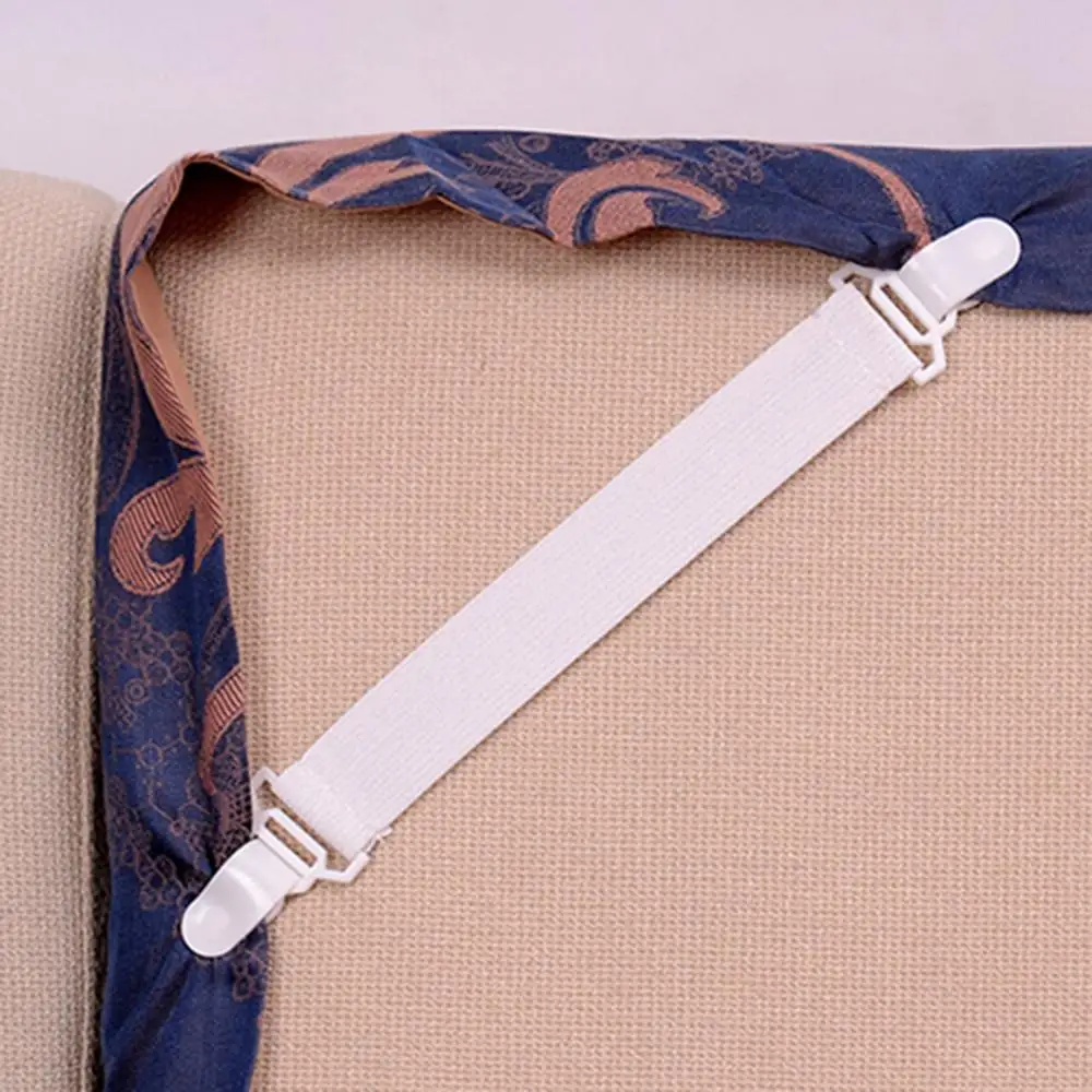 4 Pcs Bed Sheet Mattress Cover Blankets Home Grippers Clip Holder Fasteners Clip Adjustable Triangle Elastic Suspenders Strap