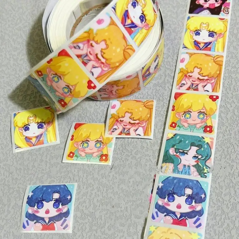 Tsukino Usagi Pretty Guardian Sailor Moon Kawaii Sealing Sticker Water Cup Sticker Luggage Compartment Hand Account Decoration